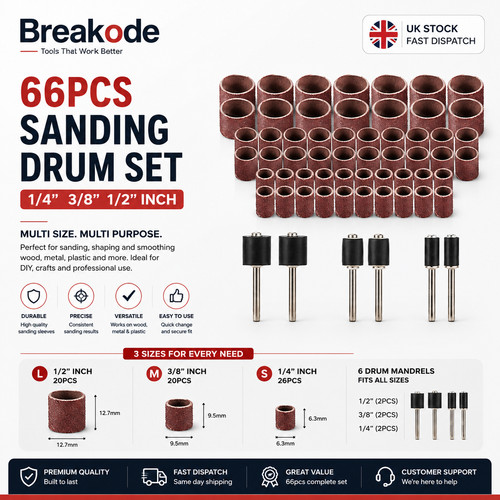 Pcs sanding bands - 66, drum